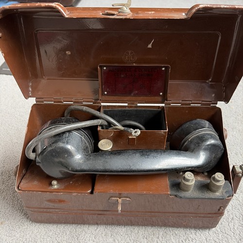 Vintage etl field phone - field,