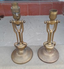 X2 HARCOURTS Brass Maritime Gimbal balance Table Wall Lamp Chatham Dockyard