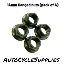 BMX 14mm Flanged Wheel Nuts