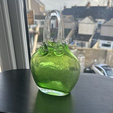a Murano hand-blown green art