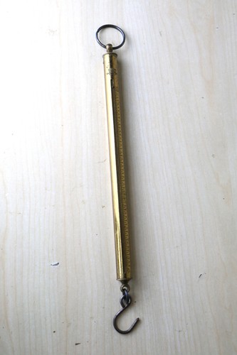 Antique brass salter troy - brass,