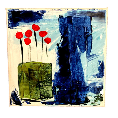 Abstract acrylic mixed media