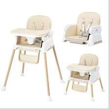 Bonnlo 4-in-1 Foldable Baby High Chair, Adjustable Height