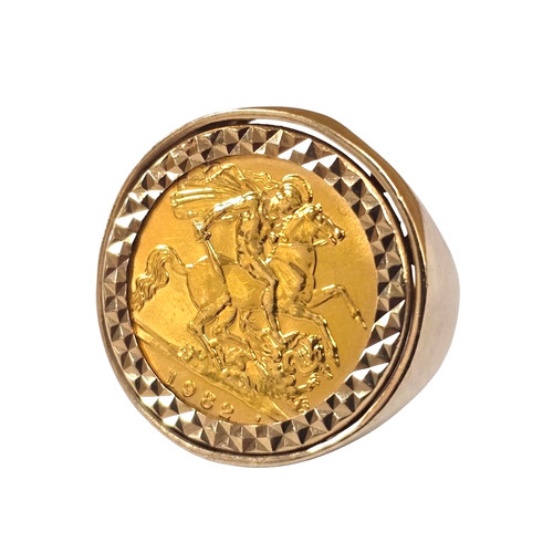 1982 9ct gold - gold, half