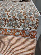 Indian Hand Block Print Cotton Kantha Quilt Throw Blanket Gudari Bed Coverlet