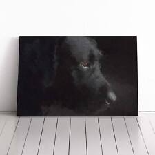 Black Labrador Retriever In Abstract Animal Canvas Wall Art Print Framed Decor
