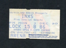 INXS 1990 Concert Ticket Stub Birmingham, UK, X-Factor Tour