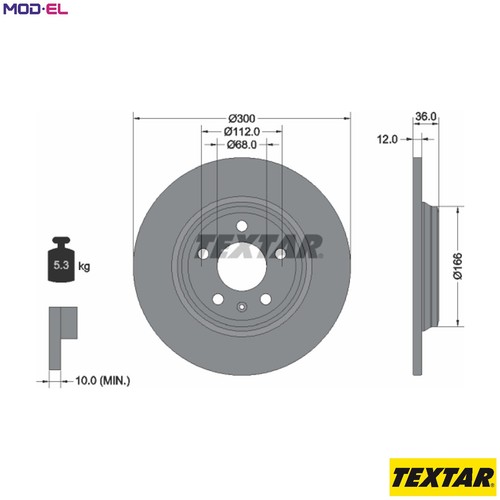 Brake disc 92282803 for - 2x,