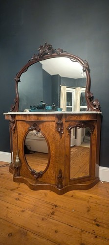 Antique victorian burr walnut - antique,