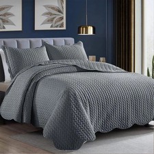 3 Piece Quilted Bedspread Set