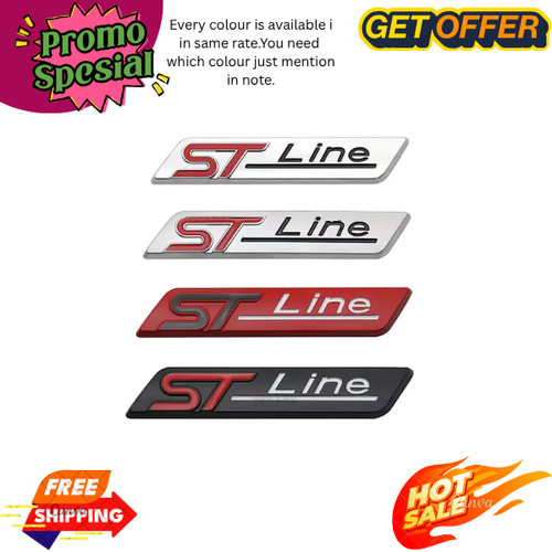 Line metal car badge - metal,