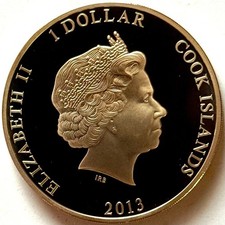 COOK ISLANDS 1 DOLLAR 2013 THE