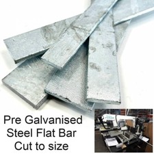 Mild Steel GALVANISED FLAT BAR Bandsaw Cut Lengths 20 x 3 - 150 x 6mm