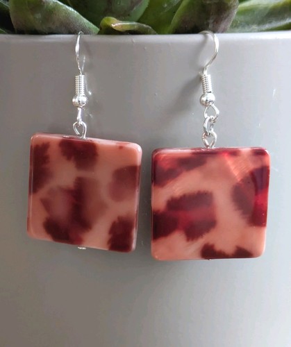 Handmade marbled resin square - handmade,