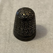 Silver Plated Ornate Vintage Thimble