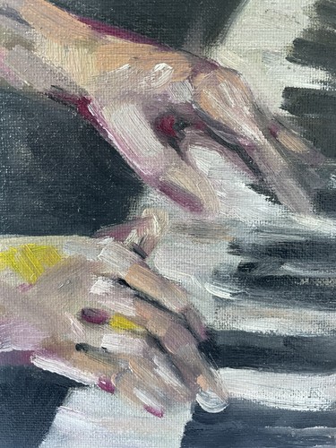 Original painting piano oil - painting,