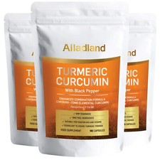 Turmeric Curcumin with Black Pepper, 4155mg Vegan Capsules, 95% Curcuminoids, UK