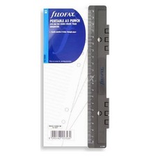 Filofax A5 Portable Plastic Hole Punch & Ruler 6 Holes 340119