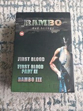 Rambo DVD Trilogy 3 Film Box Set First Blood Rated 18 Action 277 Minutes Used