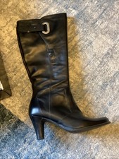 Leather Knee High Boots Wide