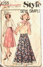 Paper Pattern Flared Skirt Style No.2255 Size 12 1980s