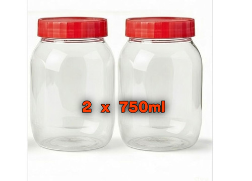 750ml 500ml plastic jars - 750ml,
