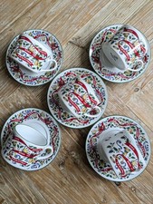 5x Royal Worcester The Twelve Days Of Christmas Cups And Saucers