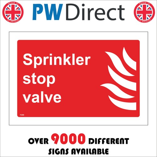 Sign fire sprinkler - sprinkler, valve
