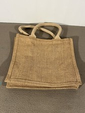 Small Jute Shopping Bag Reusable Gift Tote Lunch Handbag
