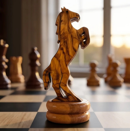 Handcrafted olive wood chess - handcrafted,