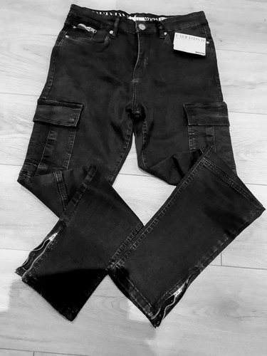 Faded dnm zipped jeans - jeans, stretch