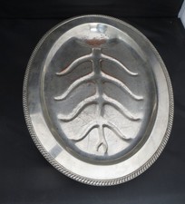 Crescent Silver Plated on Copper Large Meat Tray - Tree of Life - 46.3 x 33.7cm