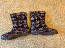 Children’s Size 11 Pirate Skull Jolly Roger Wellies Wellington Boots Halloween