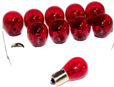 10 x 12V 21W red BA15s bulb