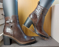 Ref.644 TAMARIS LEATHER ANKLE BOOTS £29.99 /RRP £100 LADIES UK SIZE 4 /EU 37 NEW