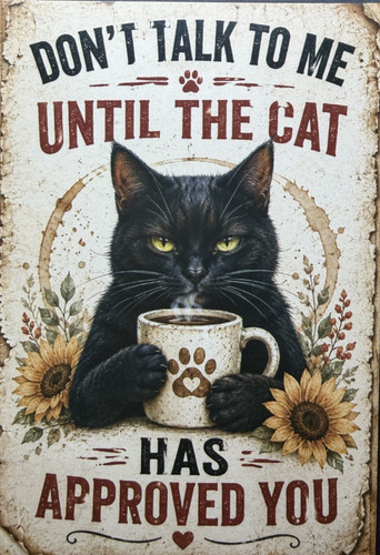 Cat attitude postcard - cat,
