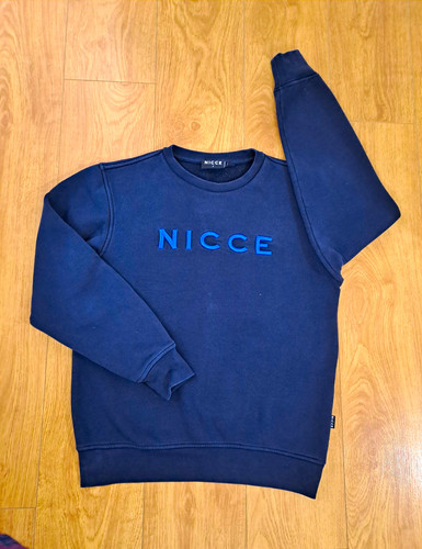 Nicce blue logo crew neck - blue,