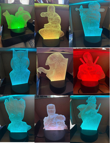 Superheros led night light - led,