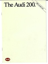Audi 200 1988-1989 UK Market Sales Brochure Turbo, Quattro Saloon & Avant