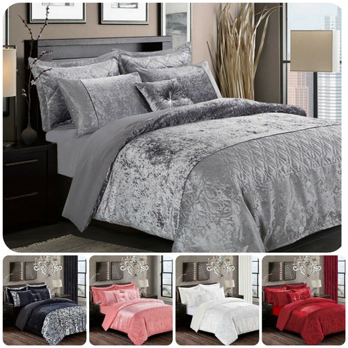 3pcs crushed velvet duvet - velvet,