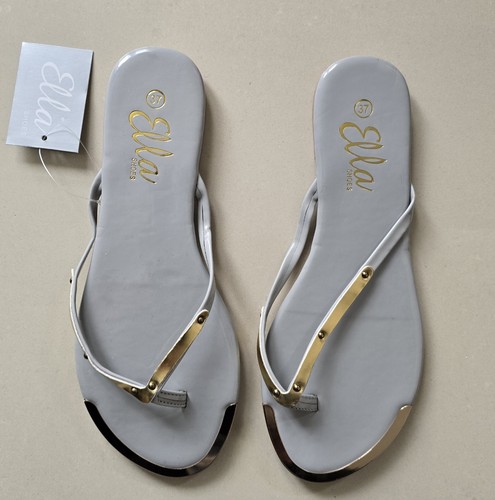 Women ella grey gold flat - &,