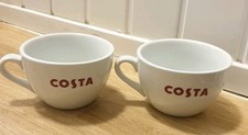 Costa Large Coffee Cup Tea Mug Set X2