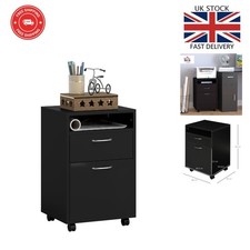 Lockable Black Filing Cabinet