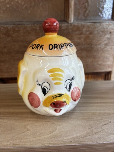 Vintage ceramic pig head pork - vintage,
