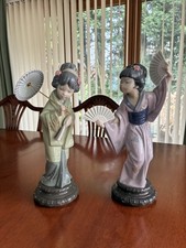 Pair Lladro Japanese Girl With