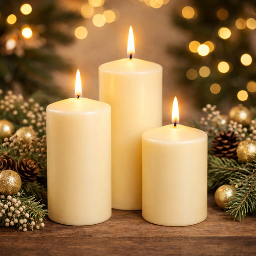 Pillar candles table - 1x,