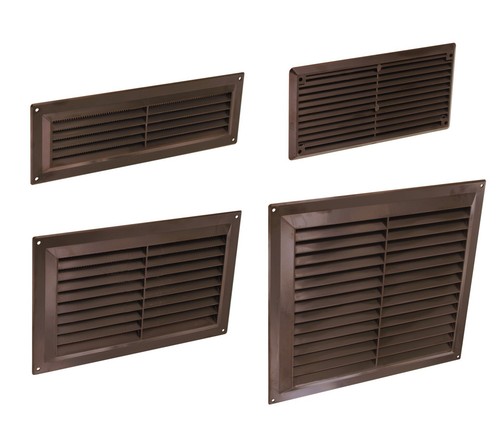 Brown plastic louvre air - brown,