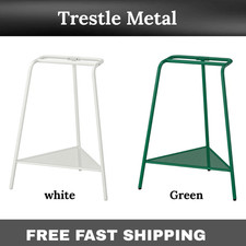 IKEA TILLSLAG Trestle Table Leg Adjustable White Metal Desk Support Frame