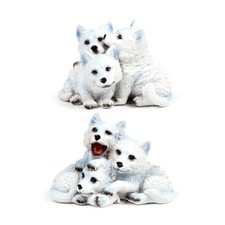 Wolf Ornament - Resin Trio of