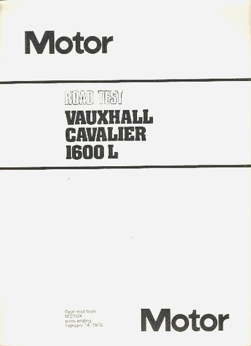 Vauxhall cavalier 1600 dr - l, 4-dr